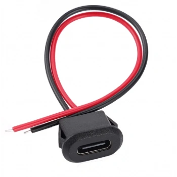 2 Pin Type C Usb Uzatma Kablosu-Syah