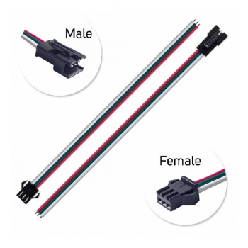 3 Pin JST SM 10cm Kablo Çifti