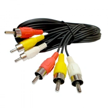 3RCA TO 3RCA TOS GÖRÜNTÜ SES KABLOSU ERKEK ERKEK SCART TV