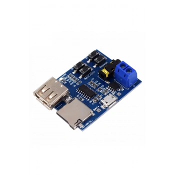 Tf Kart Ve Usb Flash Disk Girişli Oynatıcı Modül (Mp3 Formatı) Uyumlu