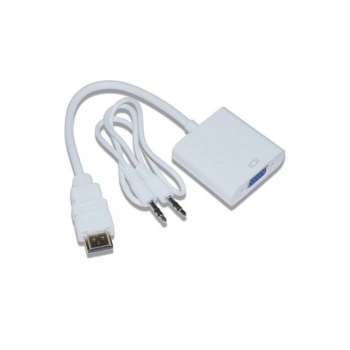 Mini Hdmi To Vga Tablet Ve Projeksiyon Uyum +ses