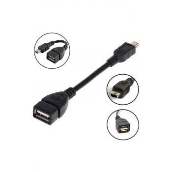 Mini Usb Otg Kablo - 5 Pin Usb Çevirici Kablo