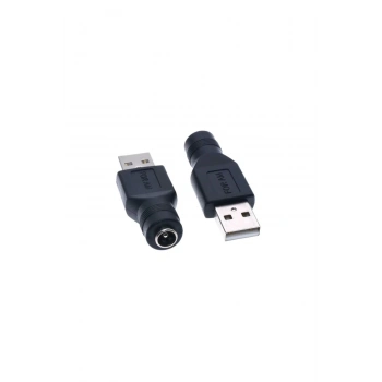 5.5*2.1mm Dişi To Usb 2.0 Erkek Soket Çevirici Power Adaptör Şarj Ucu