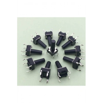Tactile Push Button 6x6x10mm 4 Pin - 5 Adet
