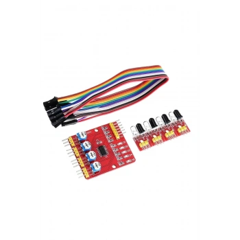 Arduino 4 Kanal Çizgi Izleyen Sensör Seti - 4 Way Tracking Module