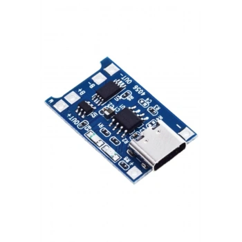 TP4056 Korumalı Lityum Pil Şarj Devresi Type C Usb Batarya