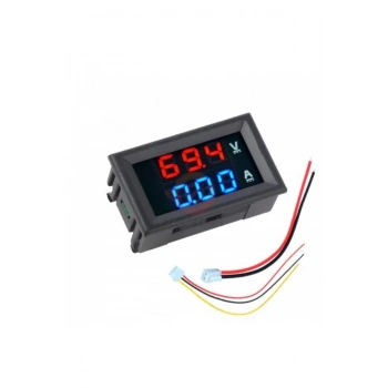 Dijital Dual Voltmetre Ampermetre Volt Akım Ölçer DC 0-100V 10A