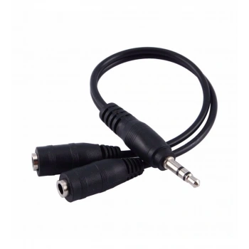 Stereo Kulaklık Çoklayıcı Y Kablo - Siyah