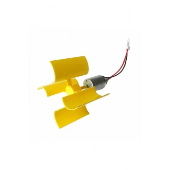 Mini Rüzgar Gülü Jeneratörü Motor Türbin Kanatlı Led Göstergeli