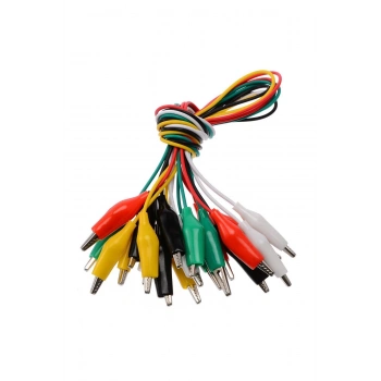 Kablolu Krokodil Test Kablosu Krokodil Uçluk 10 Adet