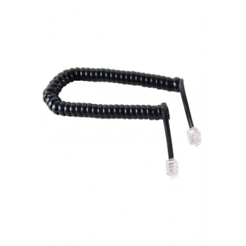 Telefon Ahize Kablosu Spiralli - Siyah