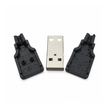4 PİN USB ERKEK SOKET PLASTİK KAPAKLI BAĞLANTI