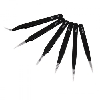 Hassas Elektronik Cımbız Seti 6 Çeşit Antistatik Çelik Tweezer Set