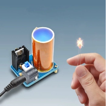 Mini Tesla Bobin Kit Demonte Modül Kablosuz Enerji İletimi BD243 DC 9 / 12V Temassız Elektrik