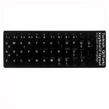 Türkçe Q Klavye Etiketi Laptop PC Sticker