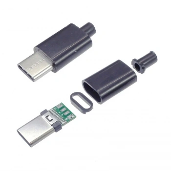 Type-c Usb 3.1 Şarj Soketi 24 Pin Erkek Fiş - Siyah