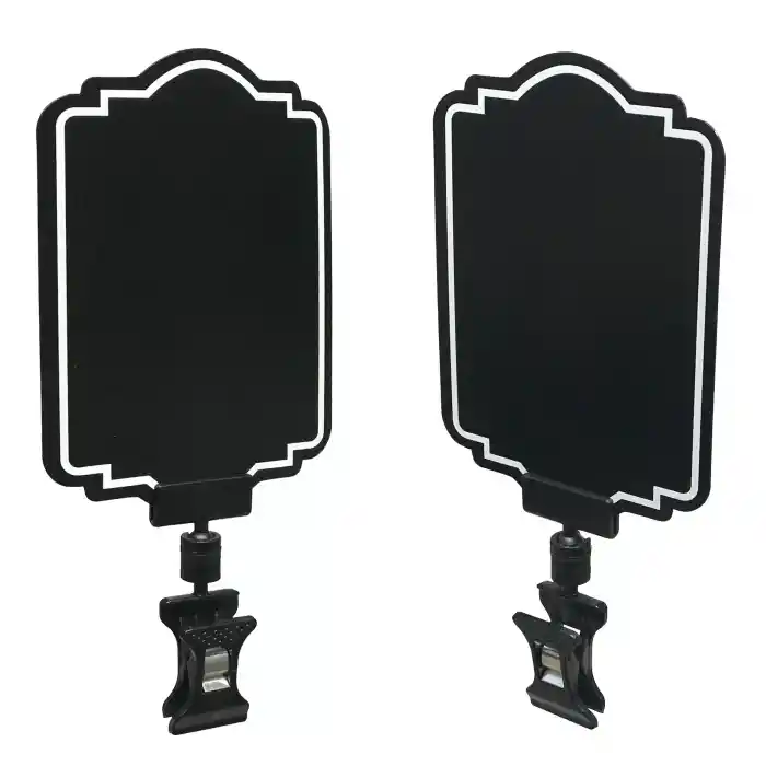MT Yaz/Sil Siyah PVC Fiyat Etiketi ve Mini Mandal Etiket Tutucu 10 lu Set