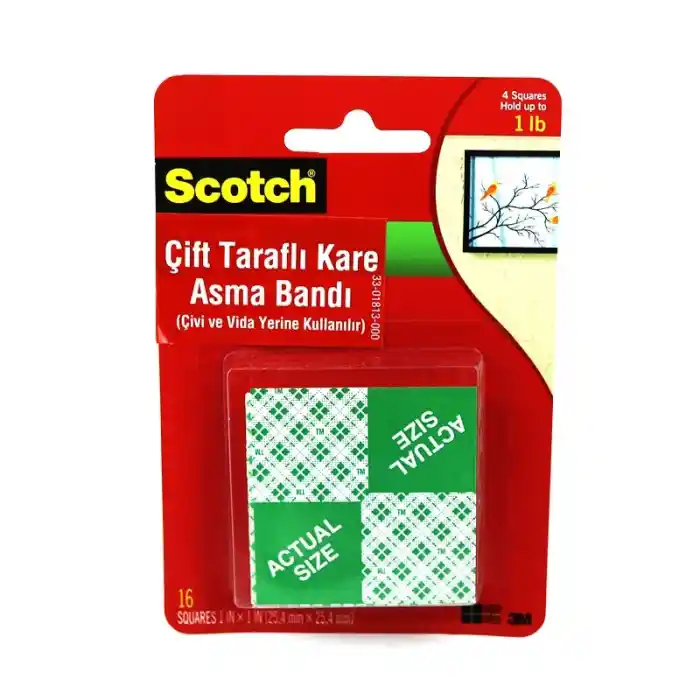 3m 111 Scotch Çift Taraflı Köpük Bant Kare