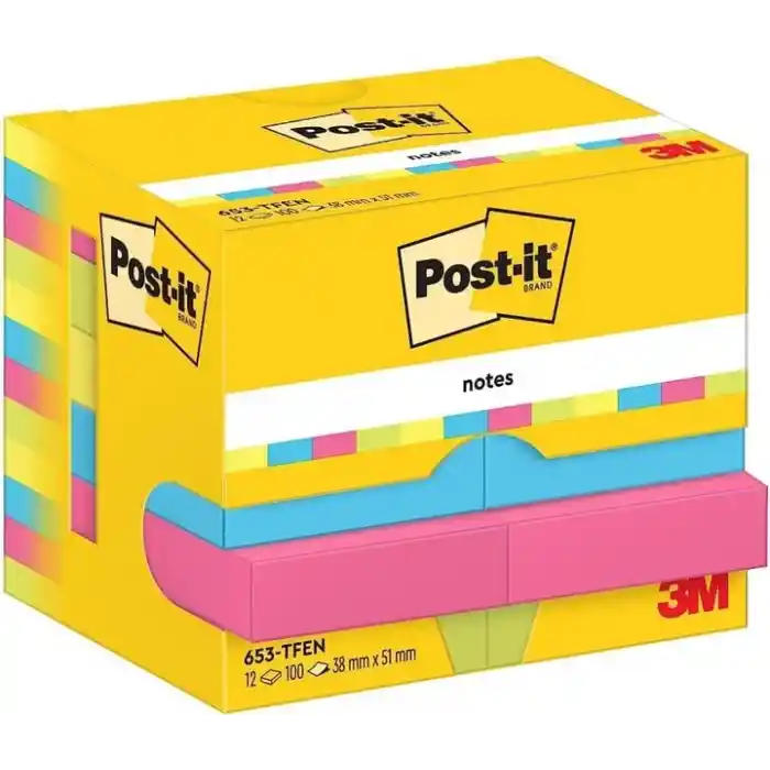 3m 653 Tfen Energetıc Notes 38x51 Post-ıt 100 Yp 12 Li
