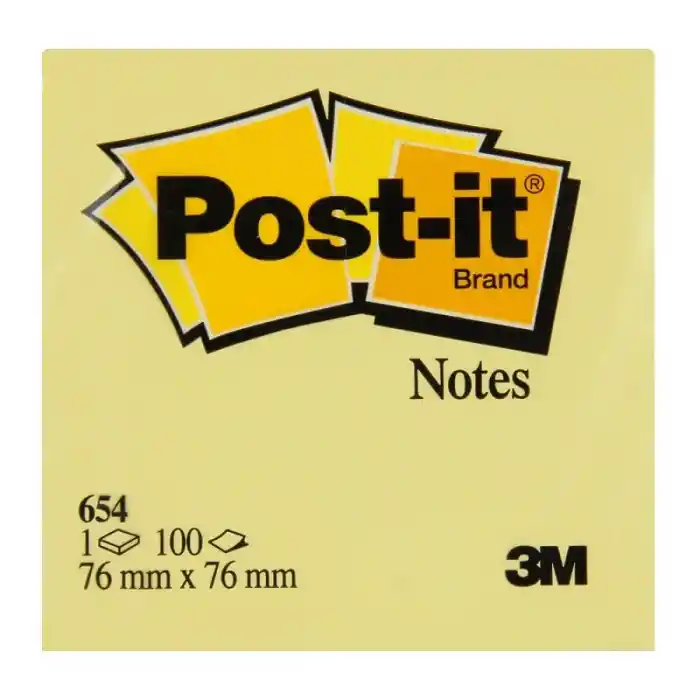 3m 654 76x76 Postit Sarı 100 Yp