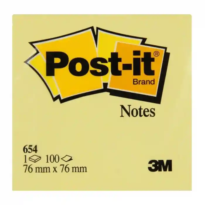 3m 654 76x76 Postit Sarı 100 Yp