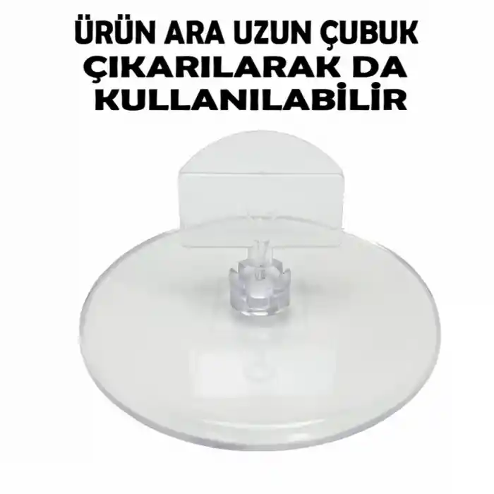 Yuvarlak Ayaklı Etiket Tutucu Şeffaf Yuvarlak Ayaklı Etiketlik 10 Adet