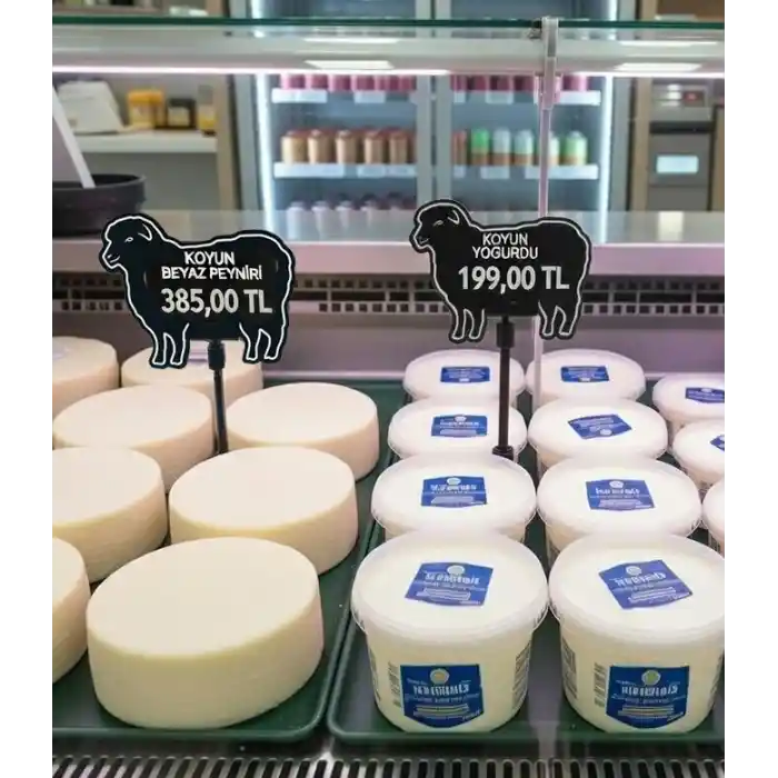 PVC Yaz Sil Ayaklı Etiket Tutuculu Kuzu / Koyun Fiyat Etiketi 10 lu Pk.