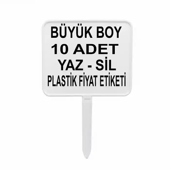 MT Kuruyemişci Fiyat Etiketi Beyaz B.boy 10 Adet
