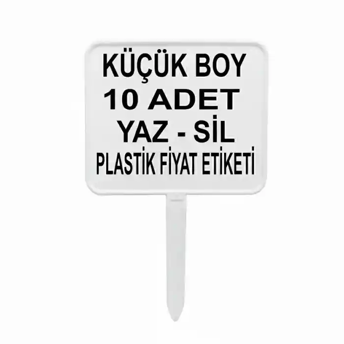 MT Kuruyemişci Fiyat Etiketi Beyaz K.Boy 10 Adet
