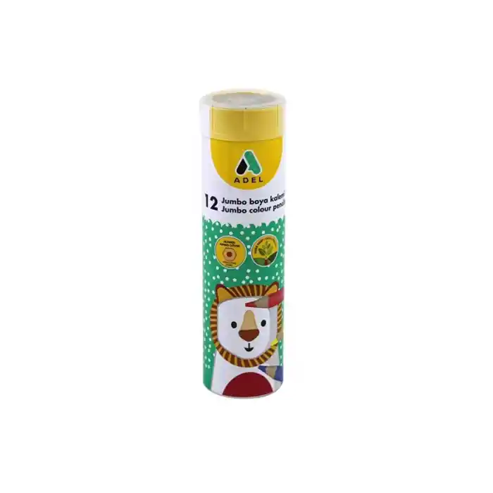 Adel 12 Renk Jumbo Hexa Tüp Kuru Boya Tam Boy 510013