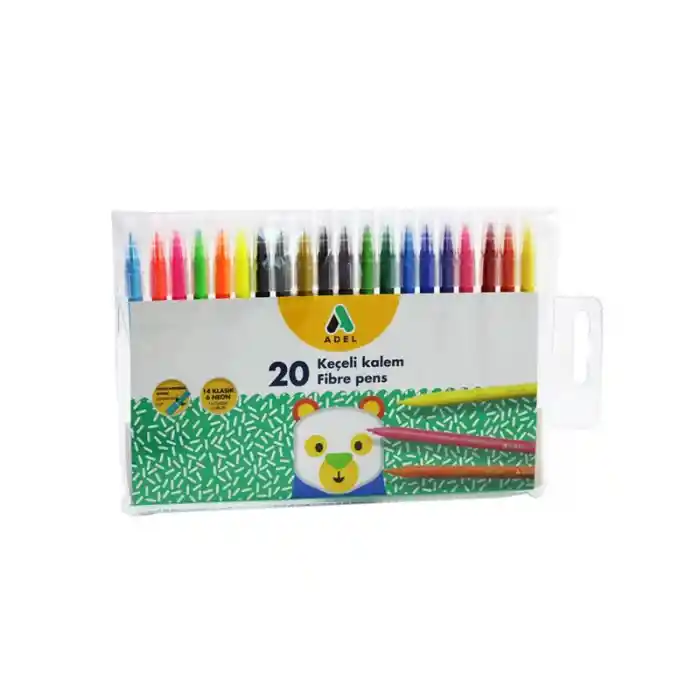 Adel 20 Renk Keçeli Kalem 2220223100