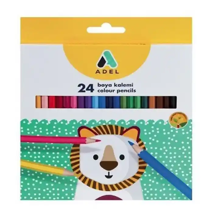 Adel 24 Renk Kuru Boya Karton Kutu 2365001