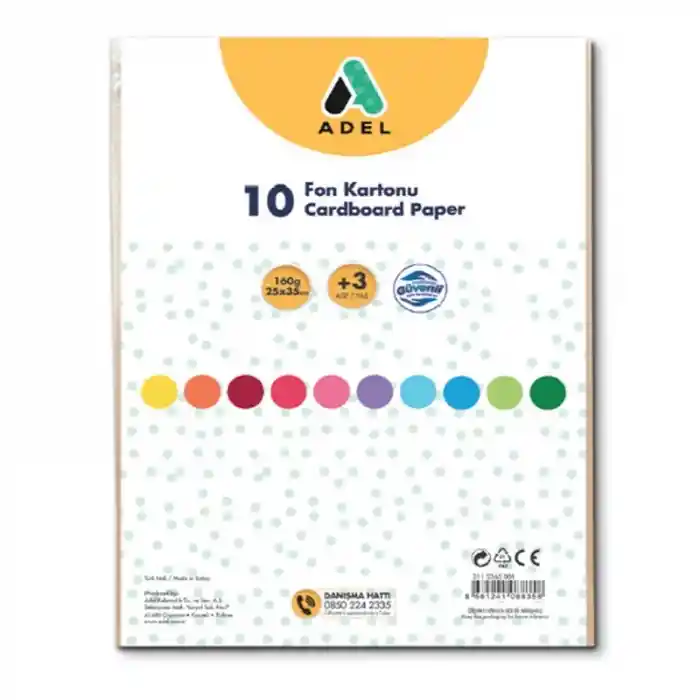 Adel Fon Kartonu 25x35 10 Renk 4343030001