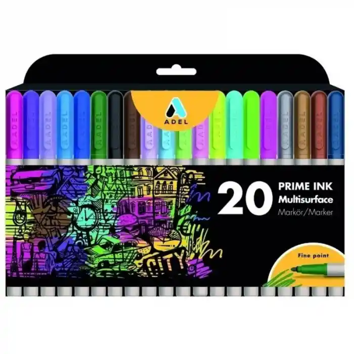 Adel Prıme 20 Renk Karma Multisurface Boldlıner Kalem 2201000107