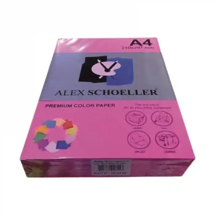 Alex Alx-742 A4 Fosforlu Pembe Fotokopi Kağıdı 500 Lü