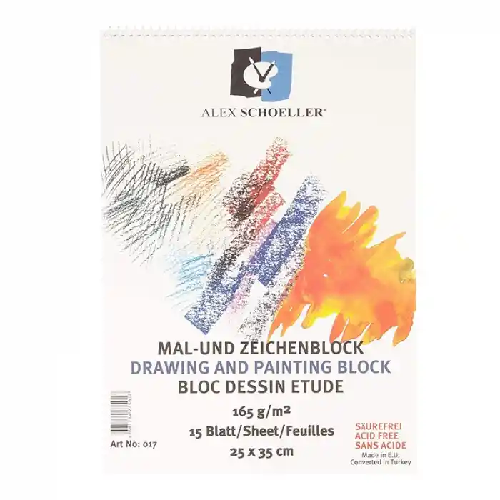 Alex Schoeller 25x35 Spiralli Resim Defteri 165 Gr Alx-017