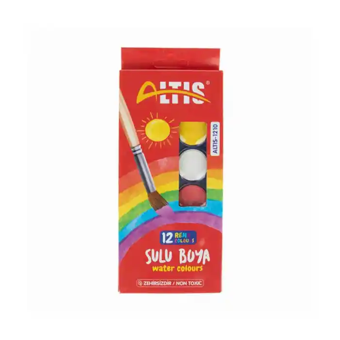 Altıs 12 Renk Sulu Boya Büyük Boy 1210