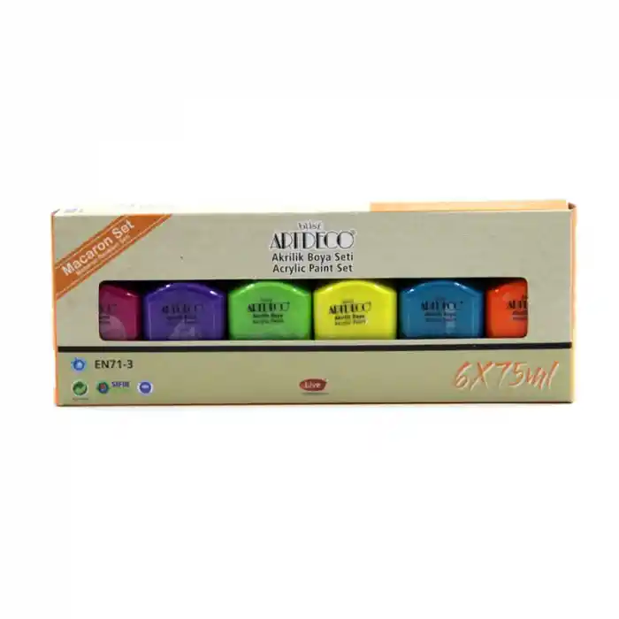 Artdeco Akrilik Boya 75 Ml Makaron Renkler 6 Lı Set