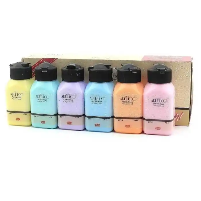 Artdeco Akrilik Boya 75 Ml Pastel Renkler 6 Lı Set