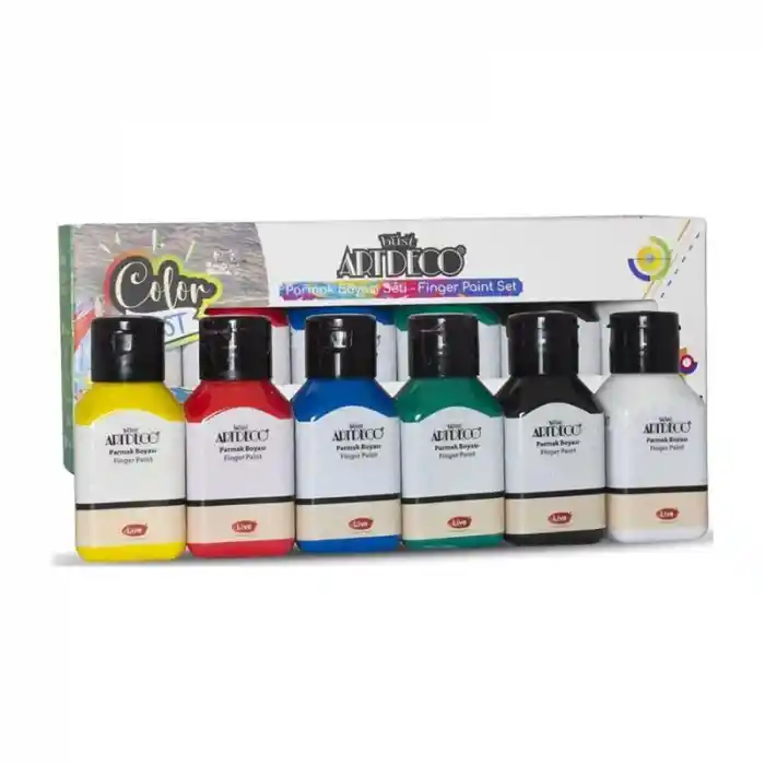 Artdeco Kıds Parmak Boyası Seti Temel Renkler 6x75 Ml Lv-y-118
