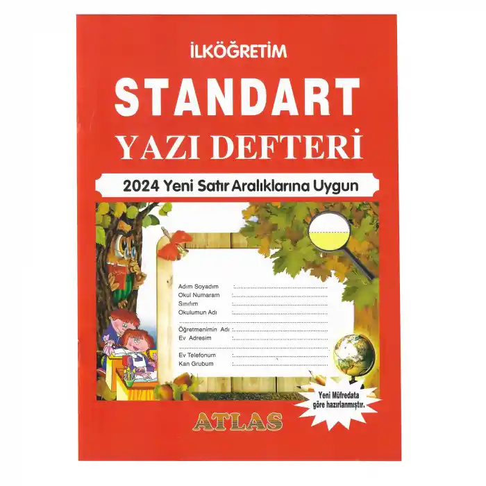 İlköğretim 2024 Yeni Satır Aralıklarına Uygun Standart Yazı Defteri