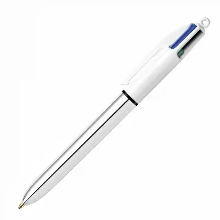 Bic 4 Renk Fonksiyonlu Gümüş Gövde Tükenmez Kalem 982873