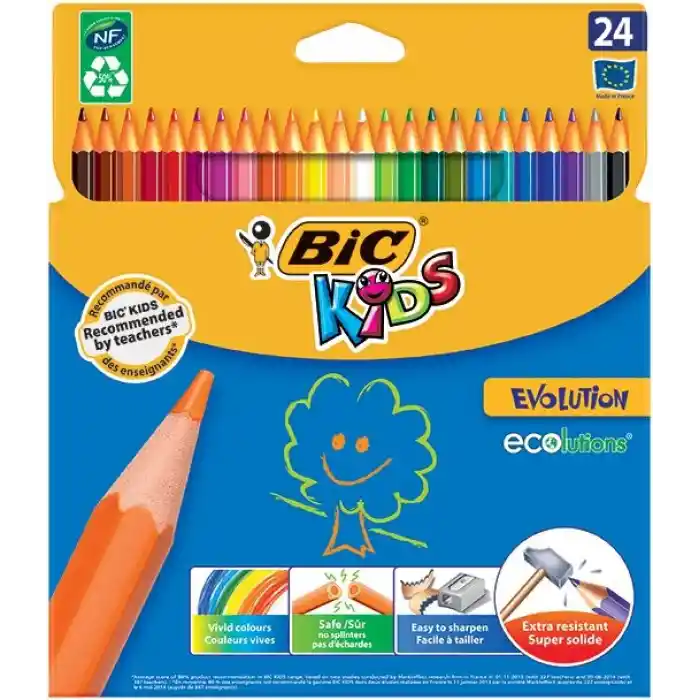 Bic Evolutıon Kuru Boya 24 Lü