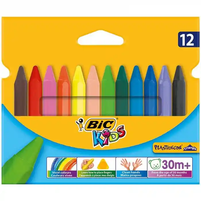 Bic Plastıdecor Üçgen 12 Li Pastel Boya 8297733