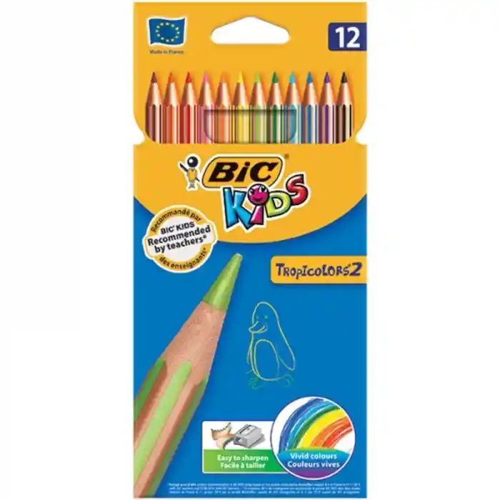 Bic Tropıcolors 12 Renk Kuru Boya Kalemi Uzun 83256611 (özel Fiyat)