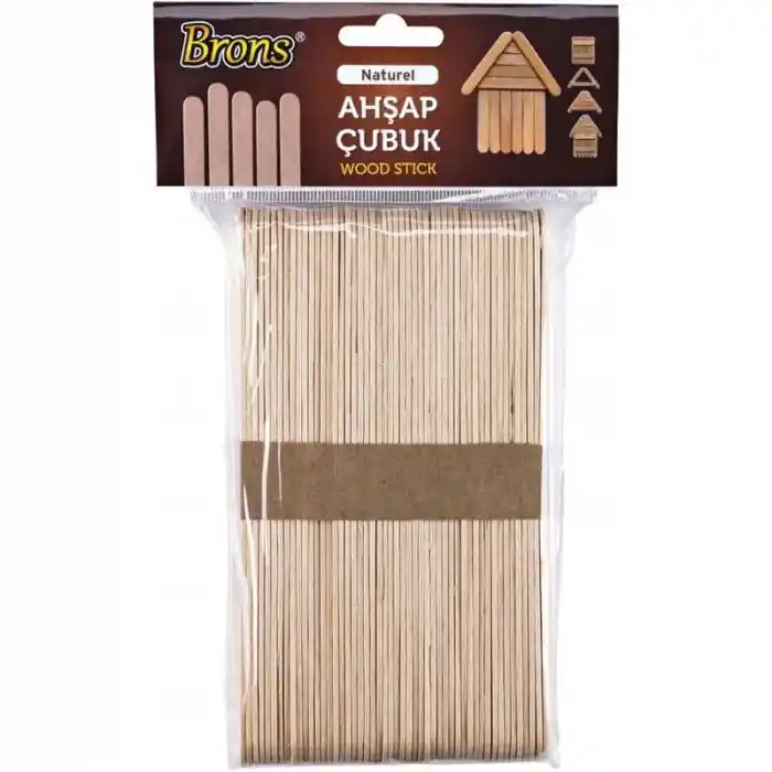 Brons Ahşap Çubuk Naturel Dar 50 Li Br-900