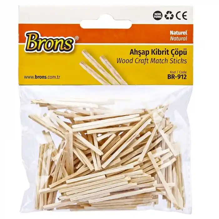 Brons Ahşap Kibrit Çöpü Naturel Br-912