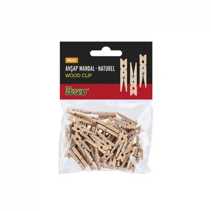 Brons Ahşap Mandal Naturel Br-909