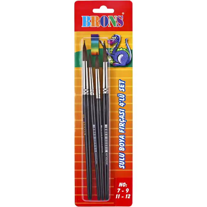 Brons Fırça Seti 4 Lü No.7-9-11-12 Br-617