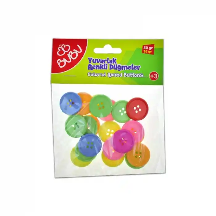 Bu-bu Bn0006 Yuvarlak Renkli Düğmeler 30 Gr
